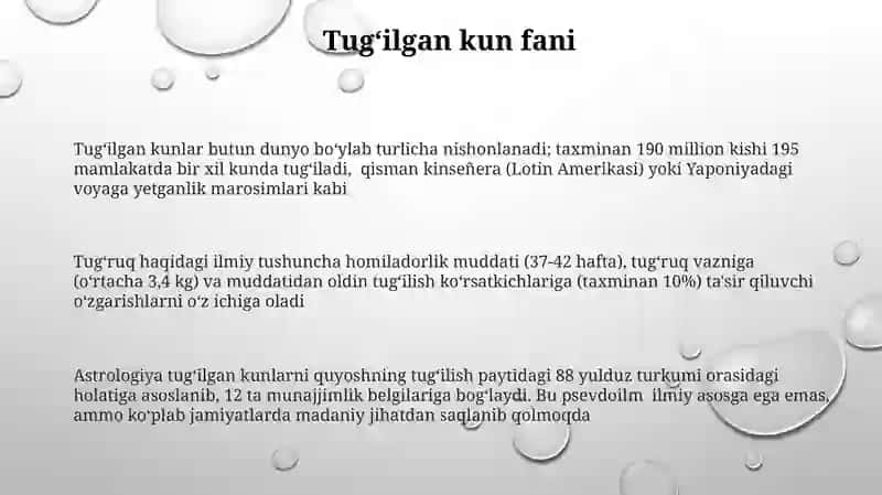 Tugilgan kun 3