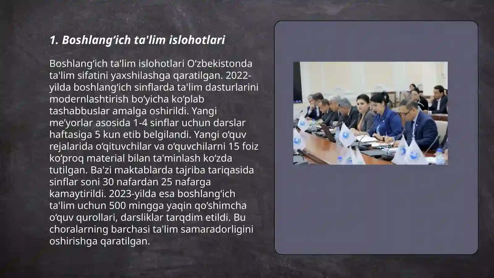 Oʻzbekistondagi ta'lim sohasidagi islohotlar 3