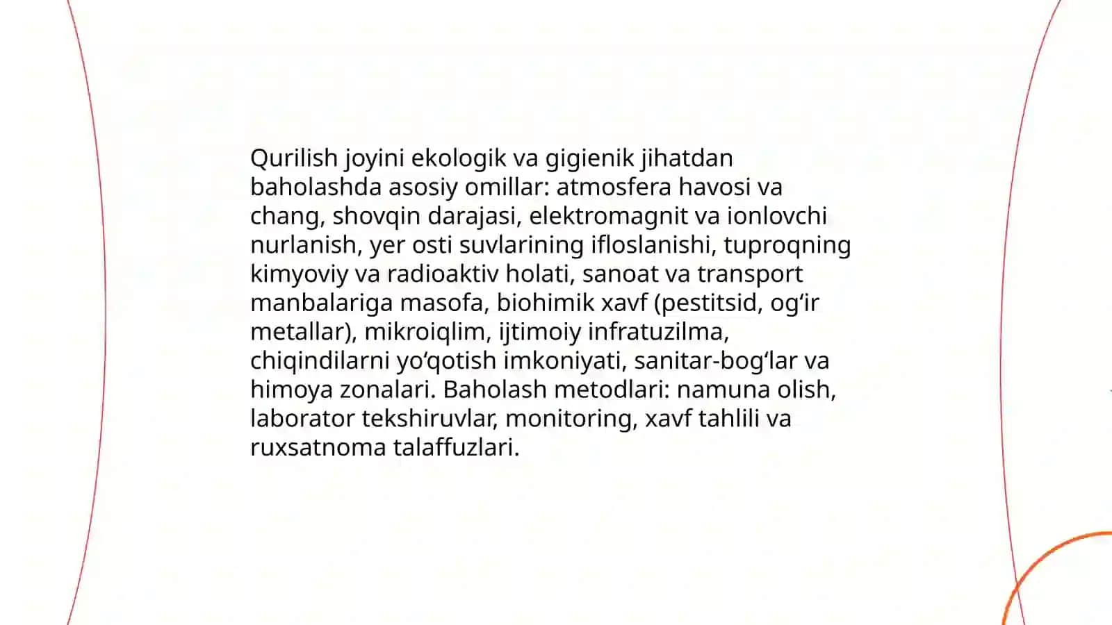 Bolalar va o'smirlar muassasalarini qurish va qayta qurish ustidan ogohlantiruvchi sanitariya nazorati 3