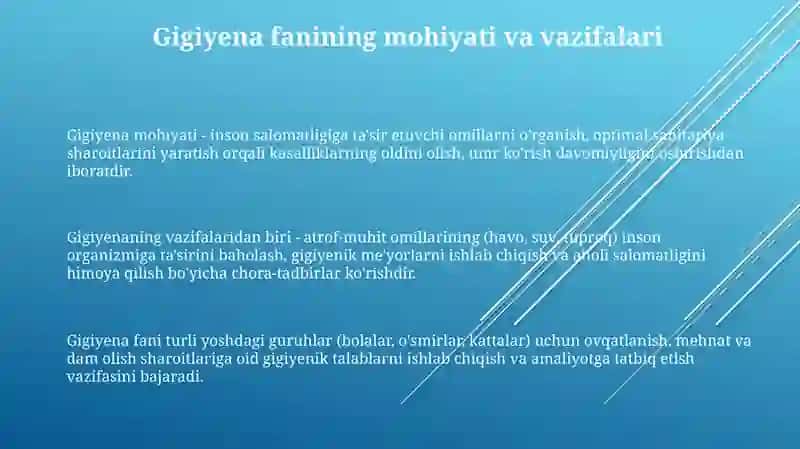 Gigiyena fani maqsadi va vazifalari 3