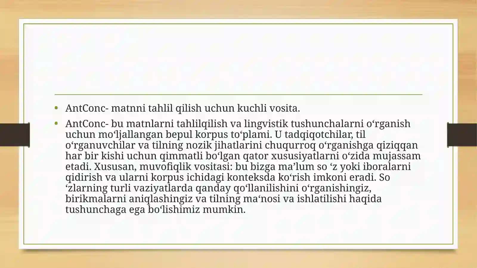 AntConc ilovasi yordamida badiiy asarlardagi barqaror birliklar bazasini shakllantirish 3