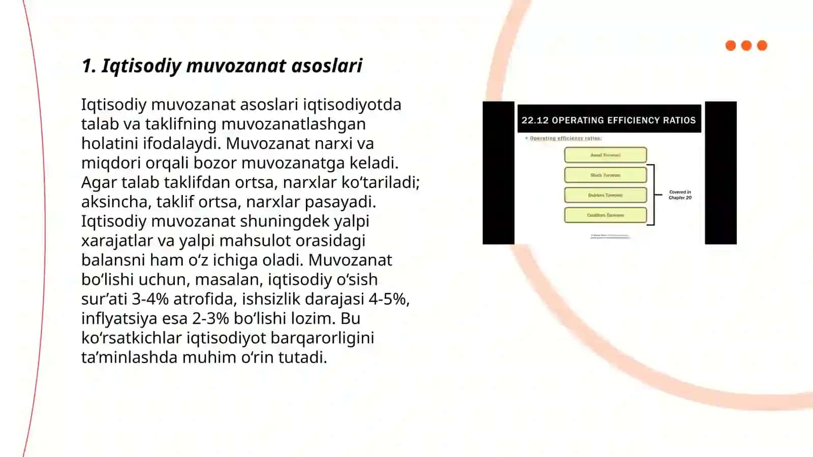 Iqtisodiy Muozanatlik va nisbatlar 3
