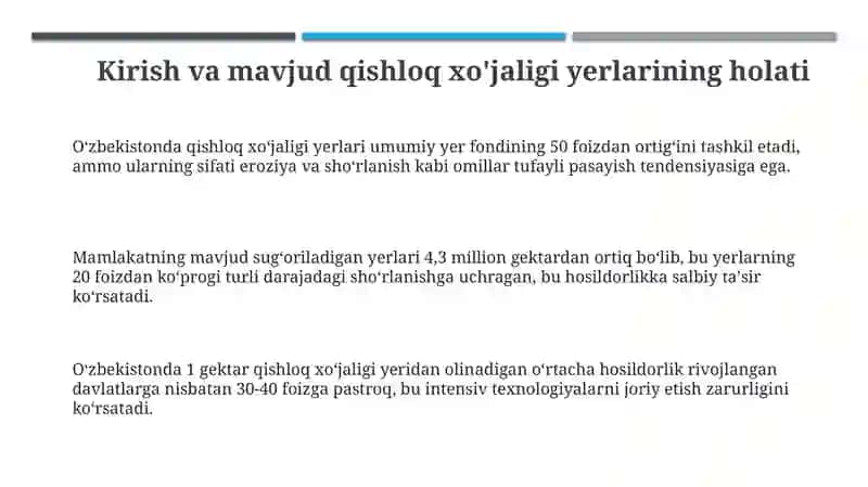 Qishloqxoʻjaligiyerlaridanunumlifoydalanish 3