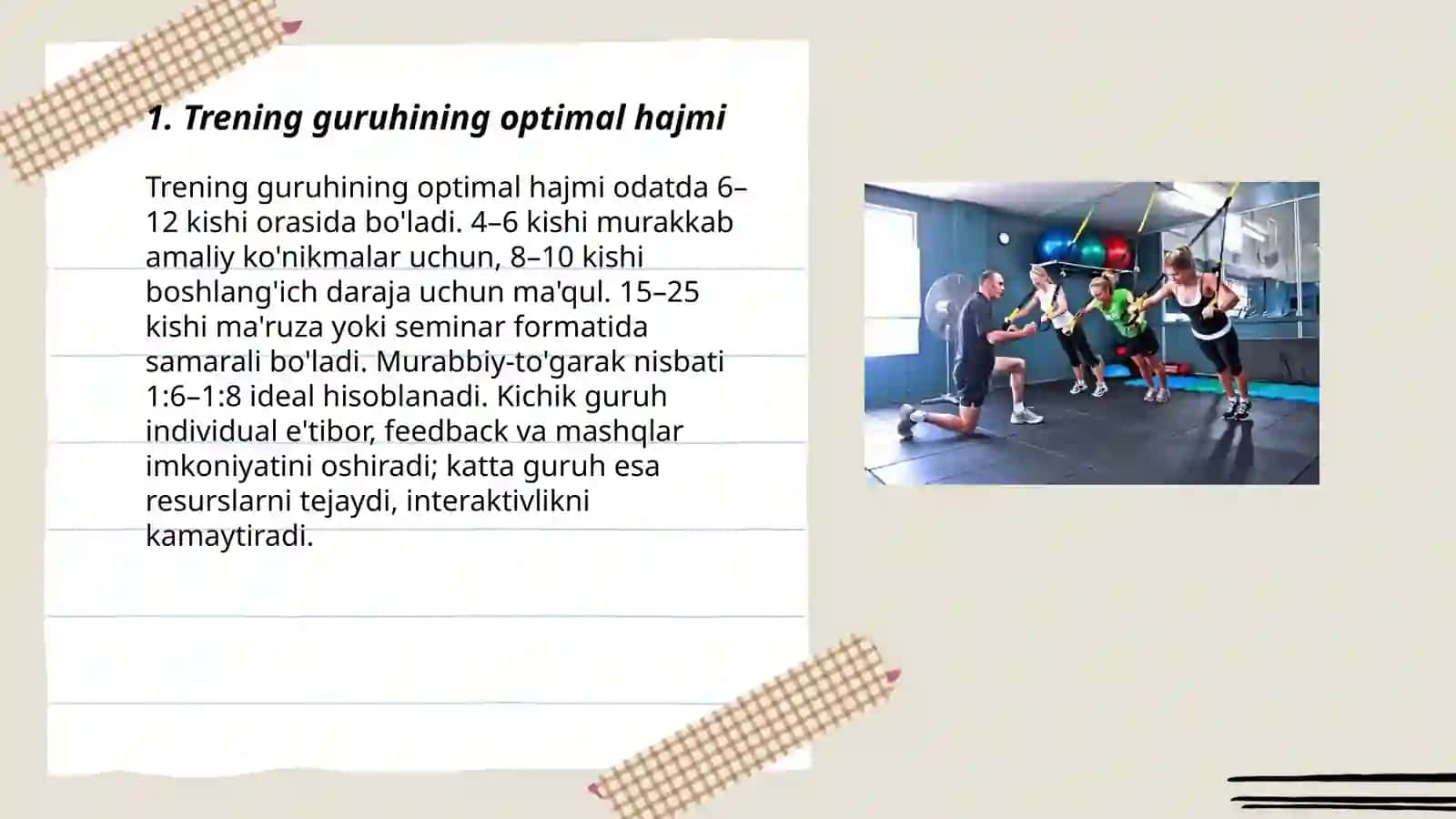Trening guruhlarining sifat tarkibi 3