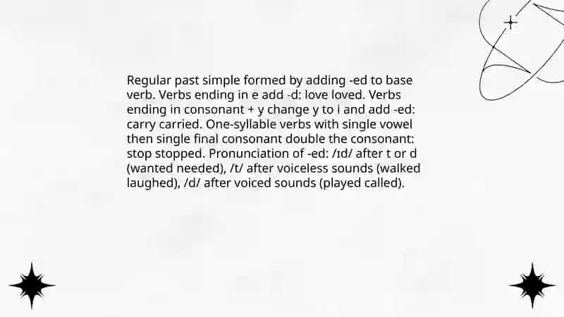Forming regular verbs in the past simple (-ed) 3