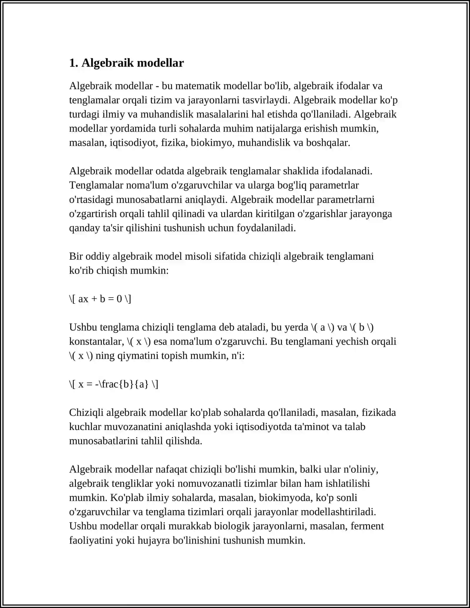 MATEMATIK MODELLARNING ASOSIY TURLARI 3
