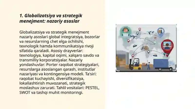Globalizatsiya va strategik menejment: nazariy asoslar 3