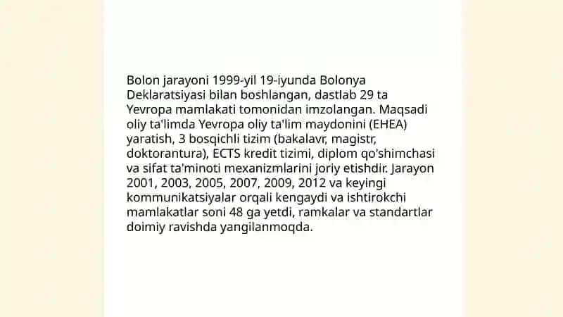 Bolon jarayonining tarixi va rivojlanishi 3