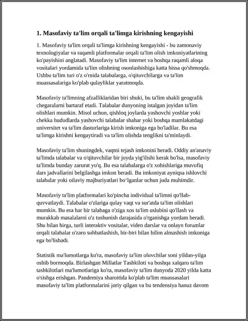 MASOFAVIY TAʼLIMNING IMKONIYATLARI VA AFZALLIKLARI 3