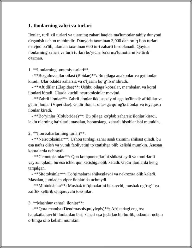 Zaharli hayvonlar 3