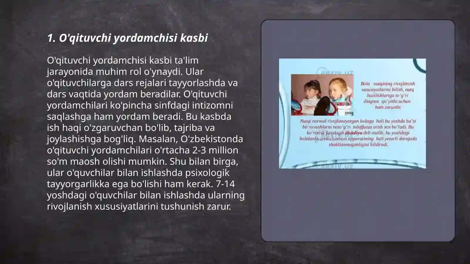 Aqli zaif bolalar uchun kasblar 3