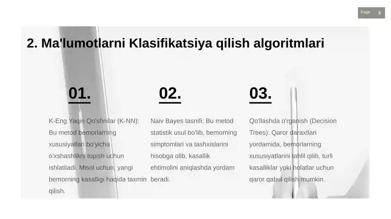 Tibbiy maʼlumotlarga ishlov berishning matematik algoritmlari 3