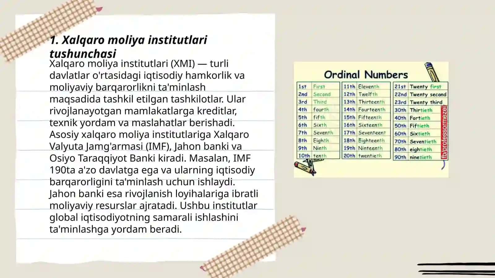 Xalqaro moliya institutlari va ularning turlari 3