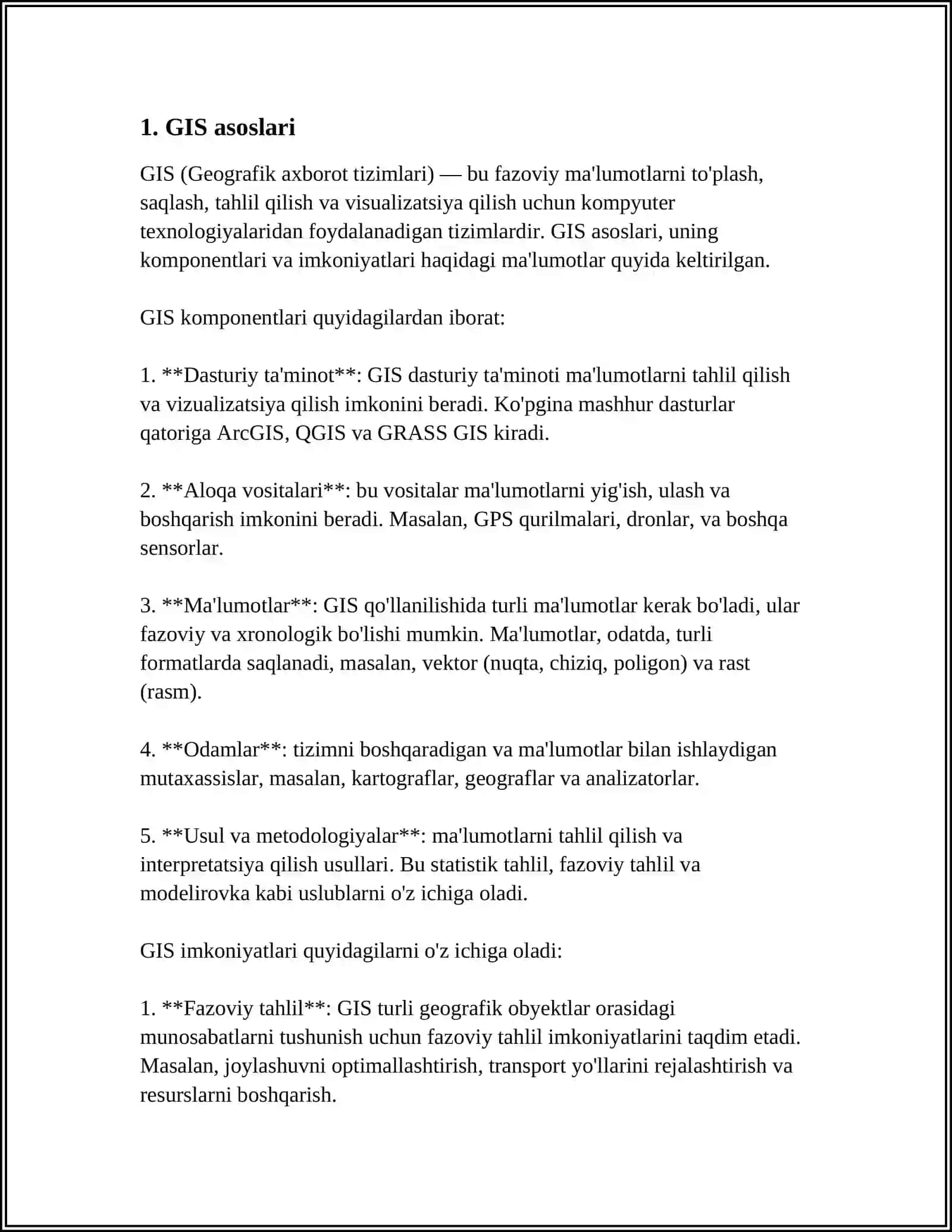 ДУБЛЬГИС GEOGRAFIK AXBOROT TIZIMI HAQIDA TUSHUNCHA BERING 3
