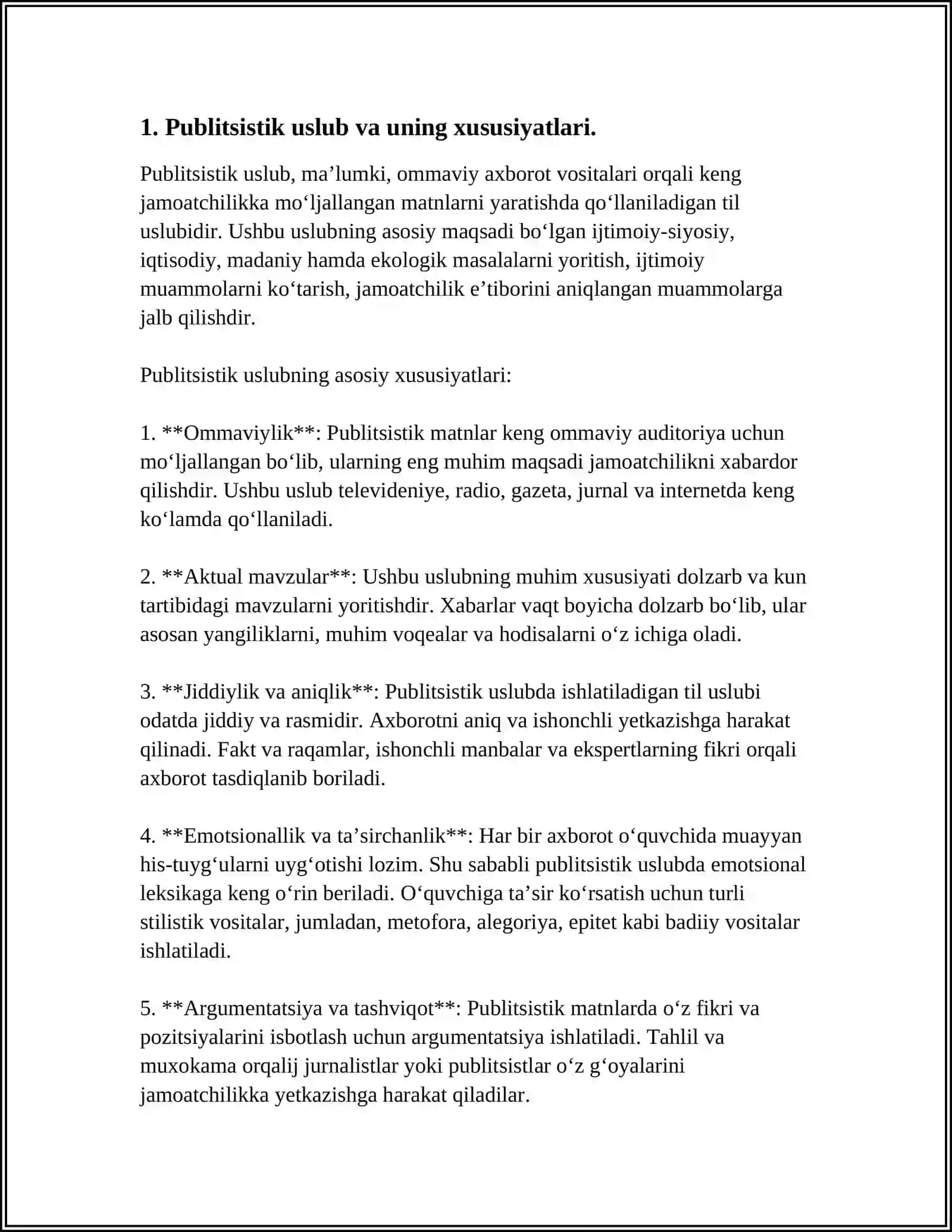 PUBLITSISTIK USLUB.OG'ZAKI USLUB GRAMATIKASI 3