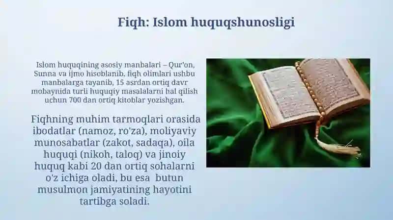 Islom dini ta'limoti va yo'nalishlari 3