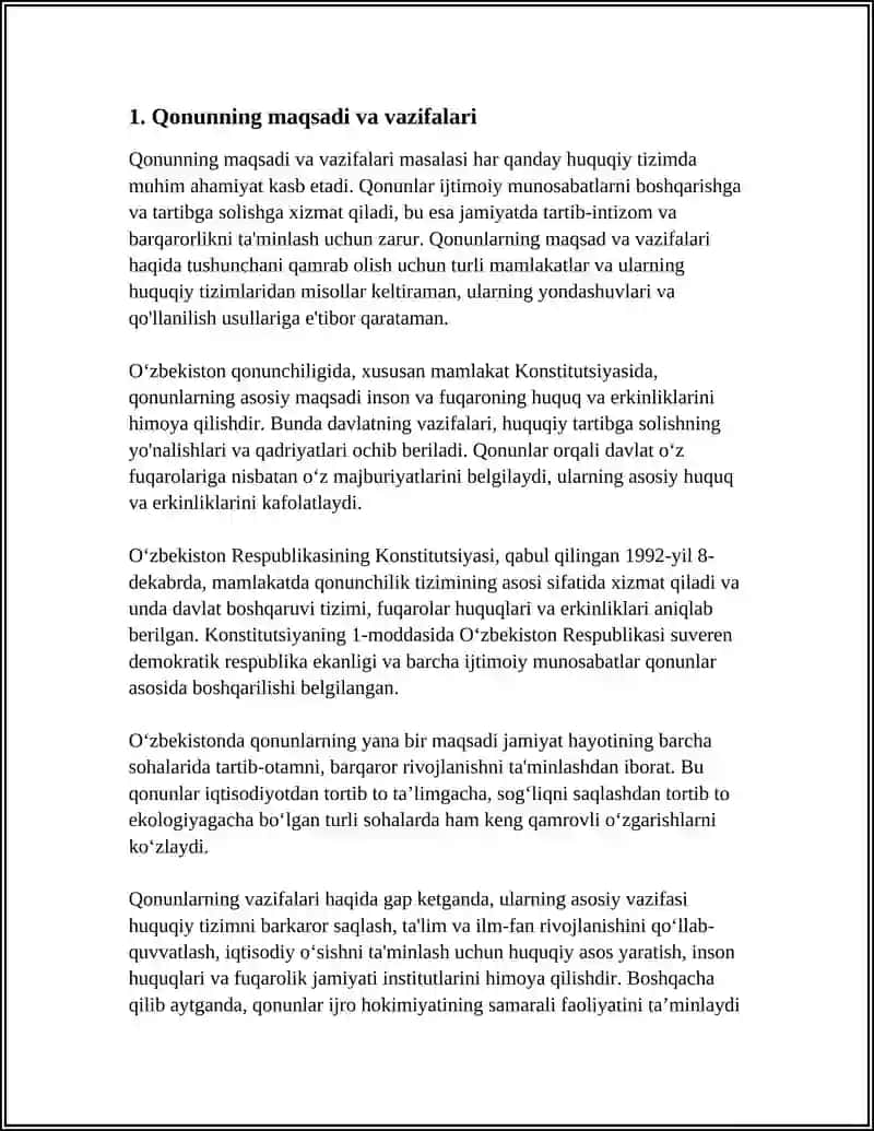 O‘ZBEKISTON RESPUBLIKASI OLIY TA’LIM FAN VA INNOVATSIYA VAZIRLIGI JSHS MUSTAQIL ISH 3