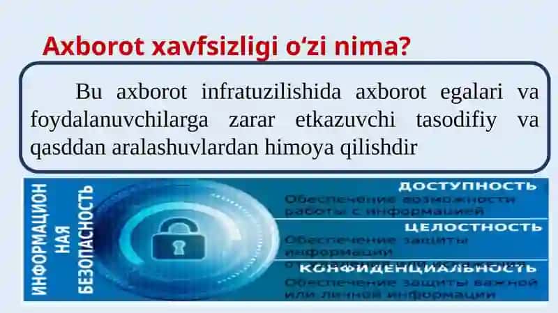 Axborot xavfsizligini ta’minlash usullari. 3