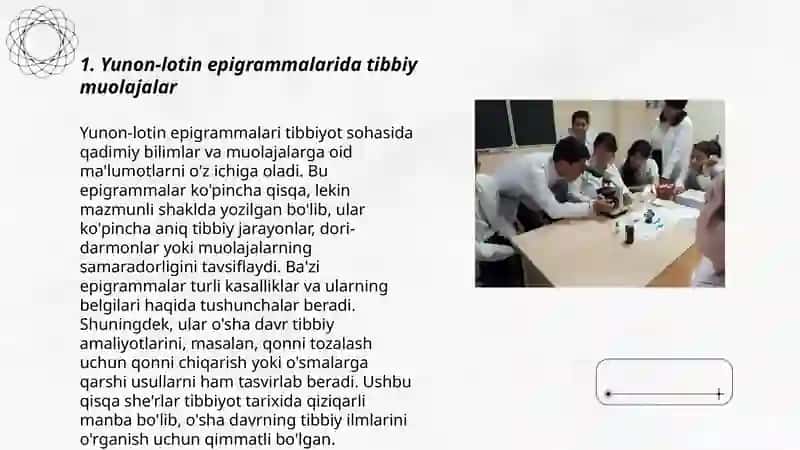 Yunon-lotin epigrammalarida tibbiy muolajalar 3