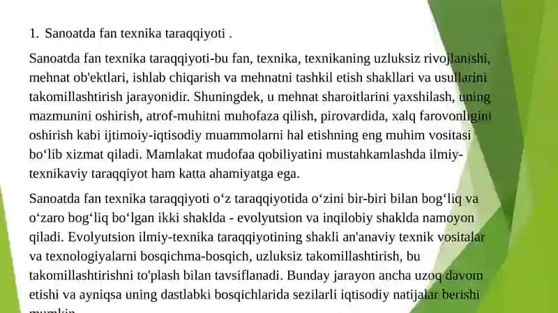 Mavzu: Fan-texnika taraqqiyoti va innovatsion faoliyat 3