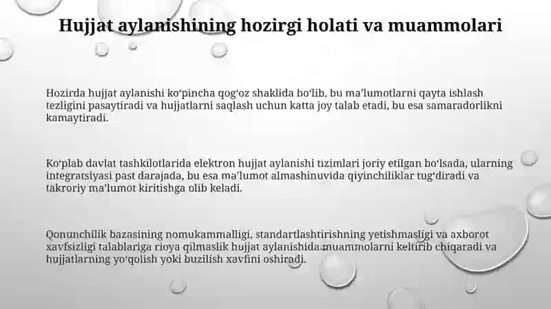 Hujjatchilikning Takomillashuvi 3