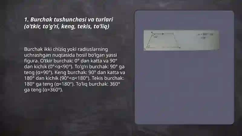 Geometrik shakllarning burchaklari 3