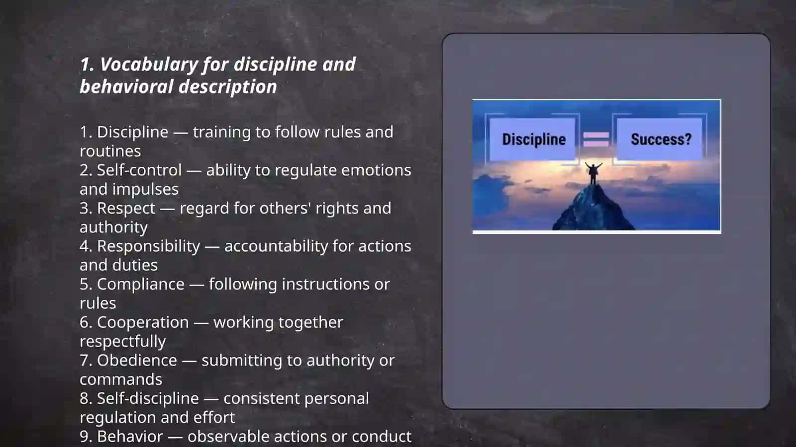 Decipline ingliz tilida 3