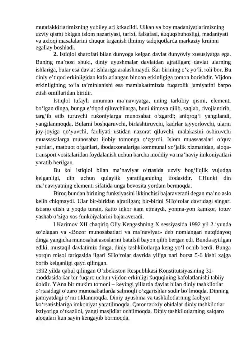 Vijdon Erkinligi Buzish Jinoiy Huquqiy Tavsifi 3