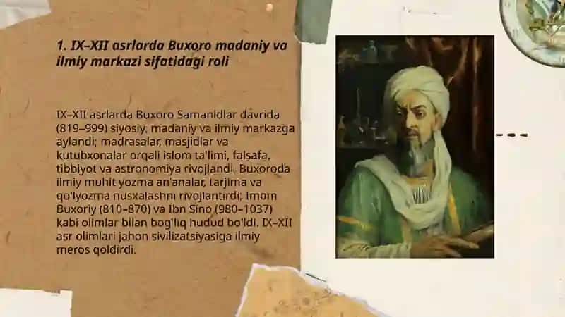 IX-XII asrlarda mamlakatimiz hududida ro‘y bergan madaniy uyg‘onish (Renessans) 3