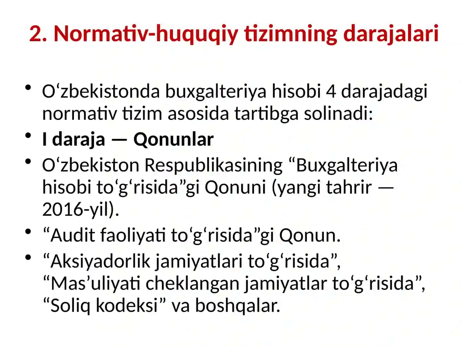 BUXGALTERIYA HISOBINI NORMATIV-HUQUQIY TARTIBGA SOLISH 3