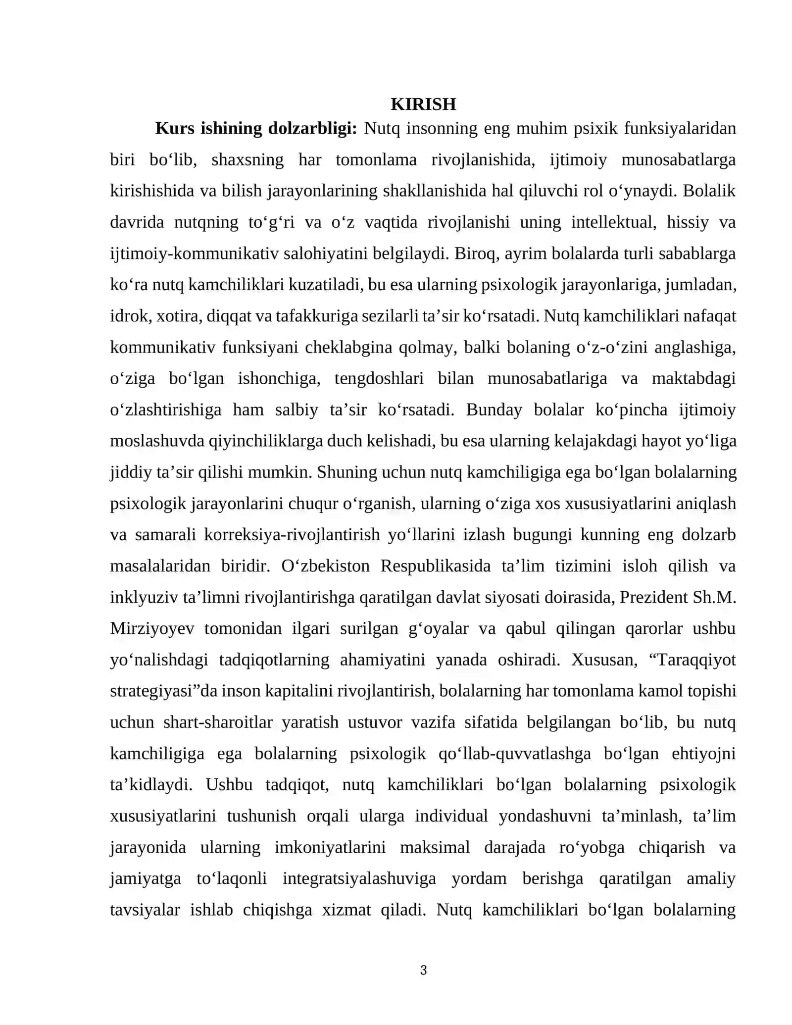 NUTQ KAMCHILIGIGA EGA BOLGAN BOLALAR PSIXOLOGIK JARAYONLARINI ORGANISH 3