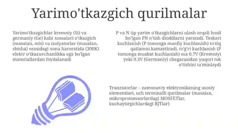 Yarim o‘tkazgichlarda asosiy tushunchalar 3