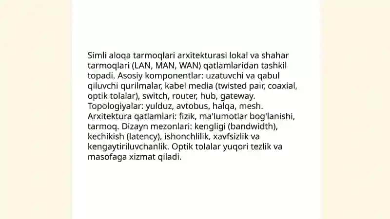 Simli va simsiz aloqa vositalari 3