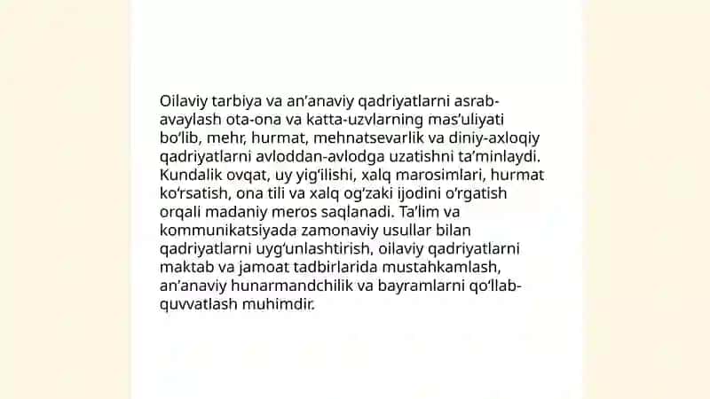 Zamonaviy tarbiya va milliy anʼanalar 3