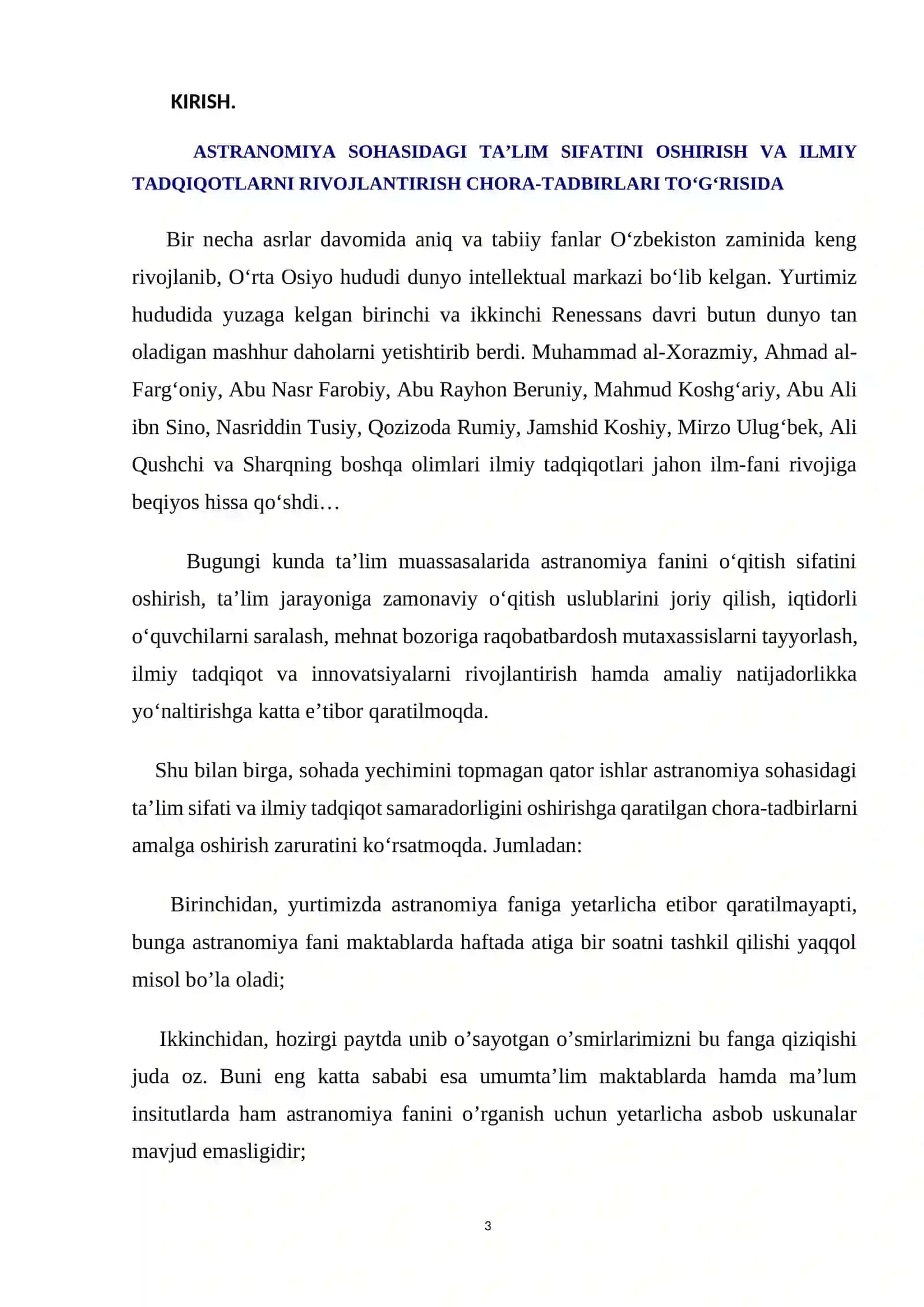 Astronomiya fanidan tayyorlangan kurs ishisi 3