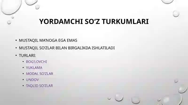 So‘z turkumlari 3