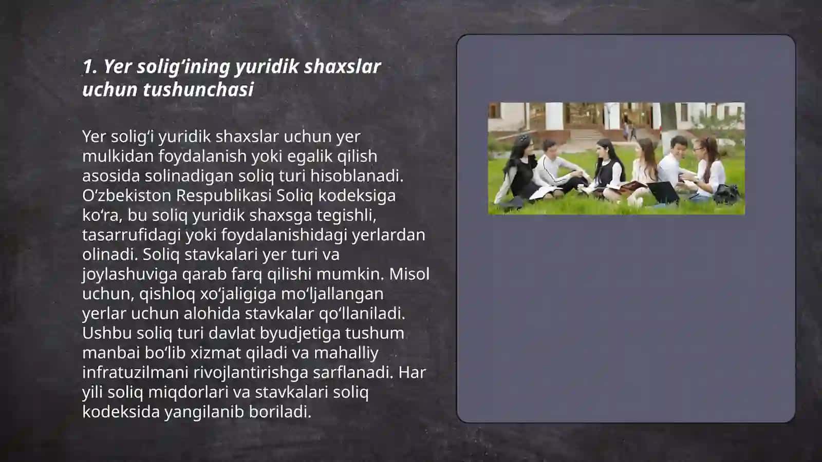 Yer solig‘ining yuridik shaxslar uchun tushunchasi 3