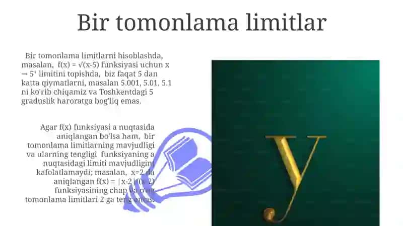 Bir o'zgaruvchili funksiyaning limiti 3
