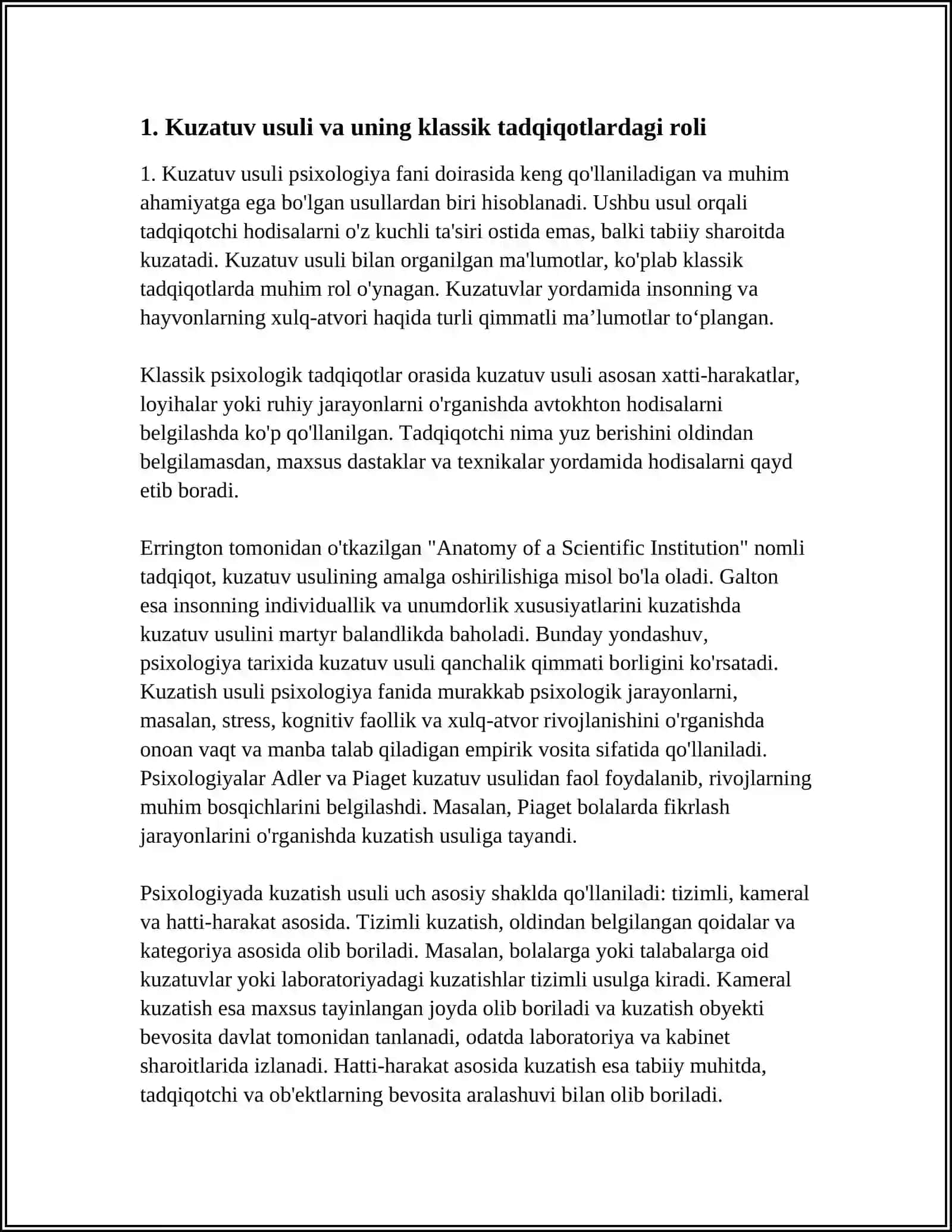 PSIXALOGIYA FANINING KLASSIK TADQIQOTLARIDA METODIK USLUBLAR 3