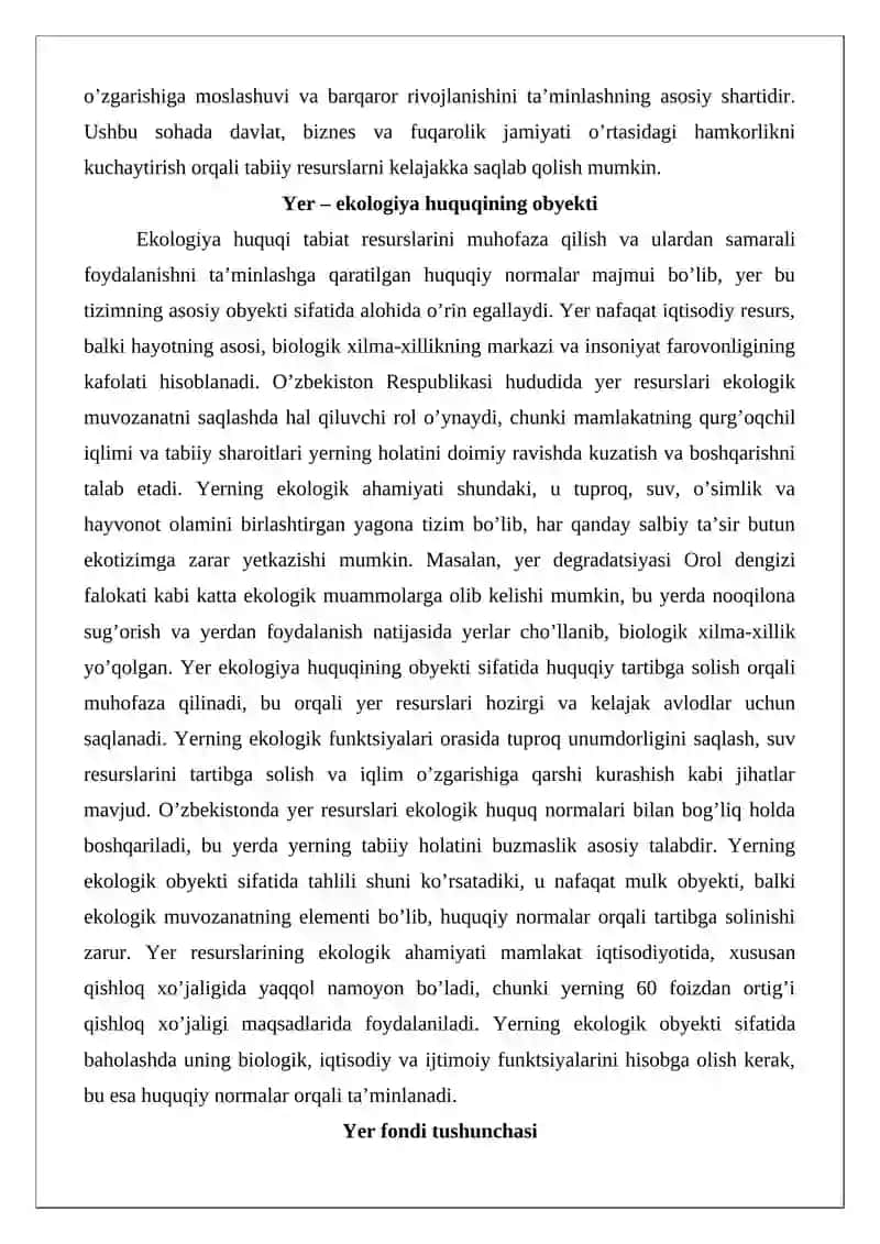 Yerlarni ekologik-huquqiy muhofaza qilish 3