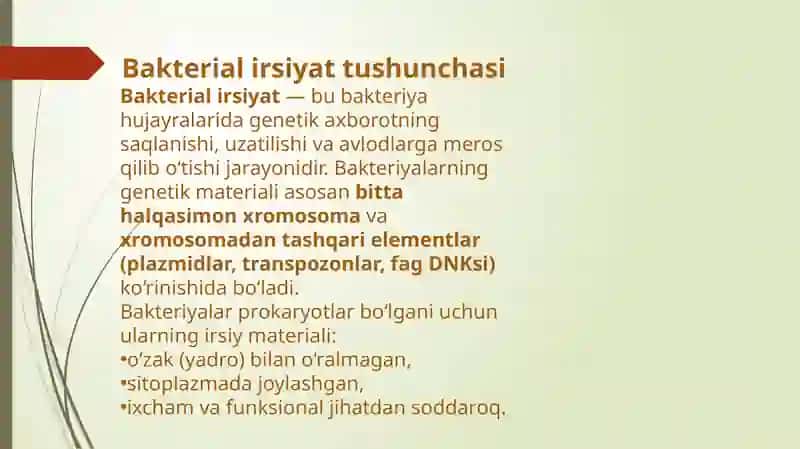 Bakterialirsiyatning xromosomadan tashqari o‘millari (plazmidlar, transpozonlar, is-faktorlar, mo‘tadil faglar) tibbiyotdagi ahamiyati 3