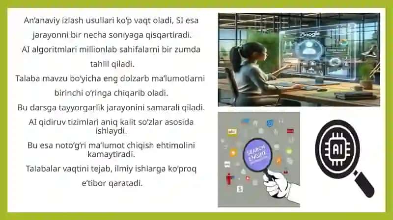 Sun'iy intellekt talabalarga axborot manbalarini topish va tekshirishda yordam berishi 3