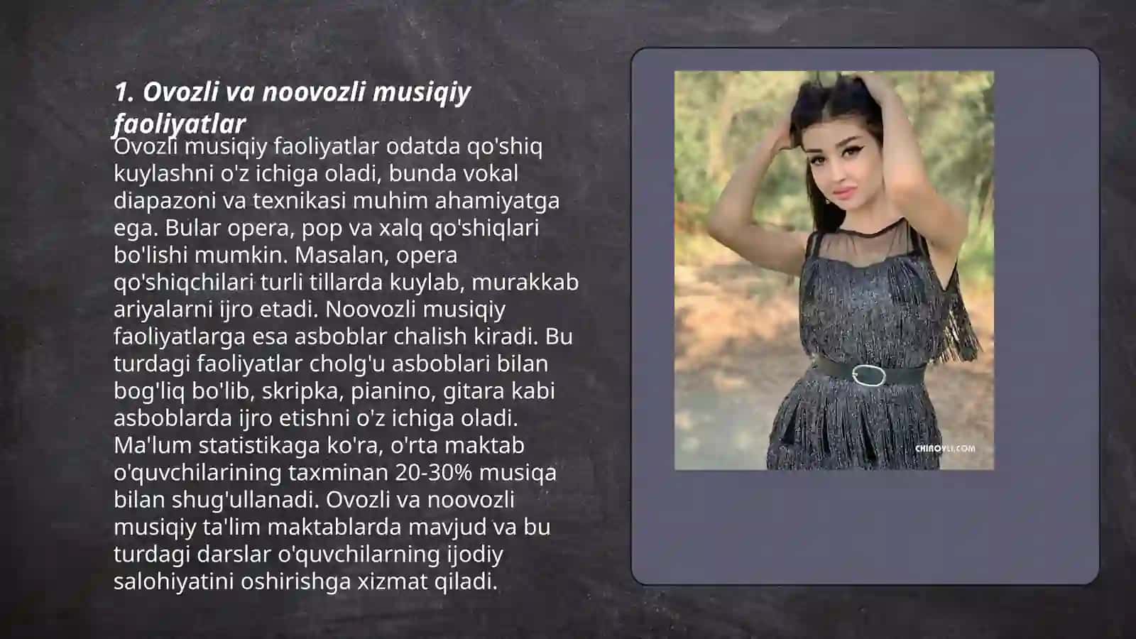 Musiqa mashĝulotlarida qōllanadigan usul va uslublar 3