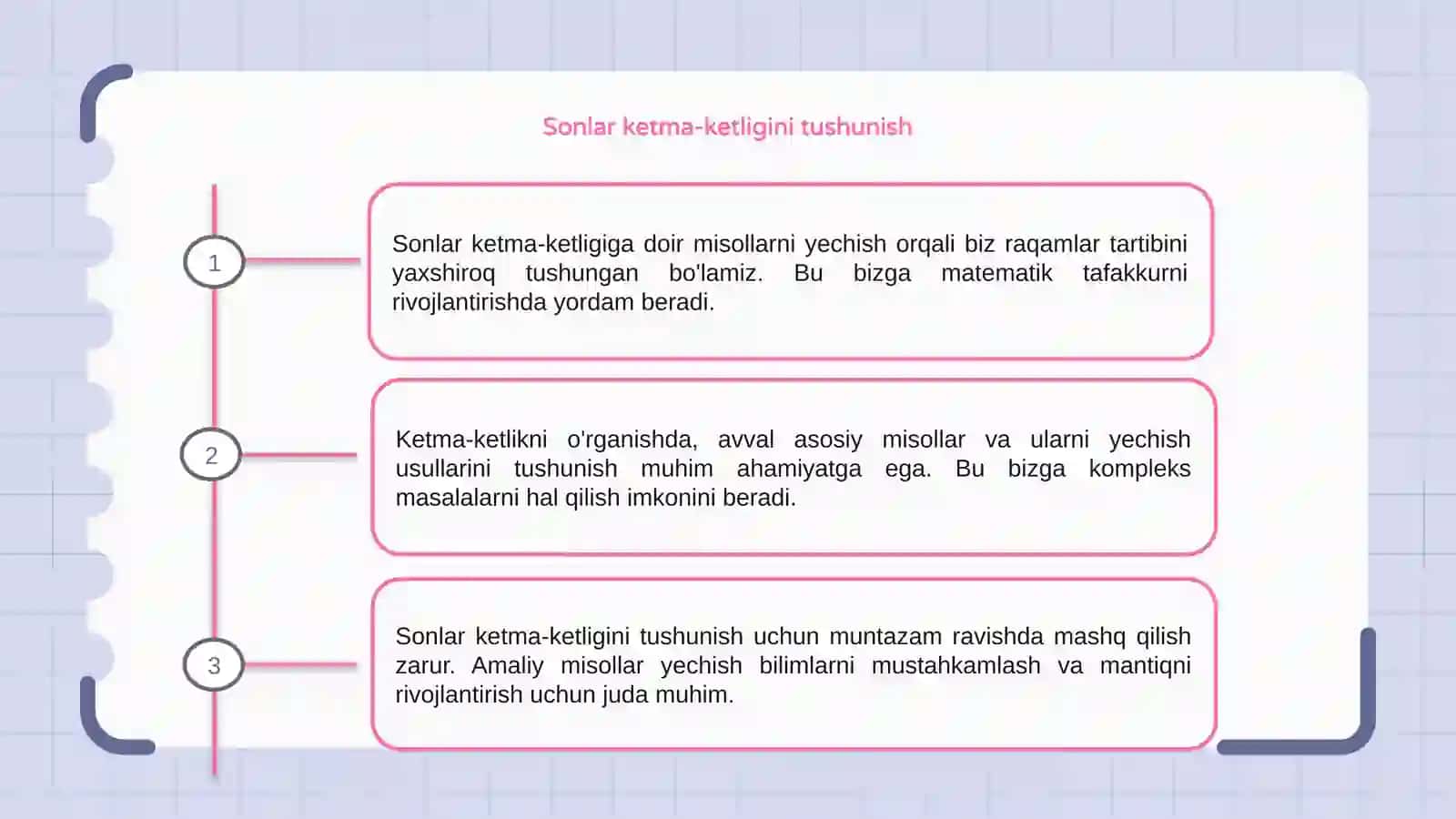 Sonlar ketma ketligiga doir misollar ishlash 3
