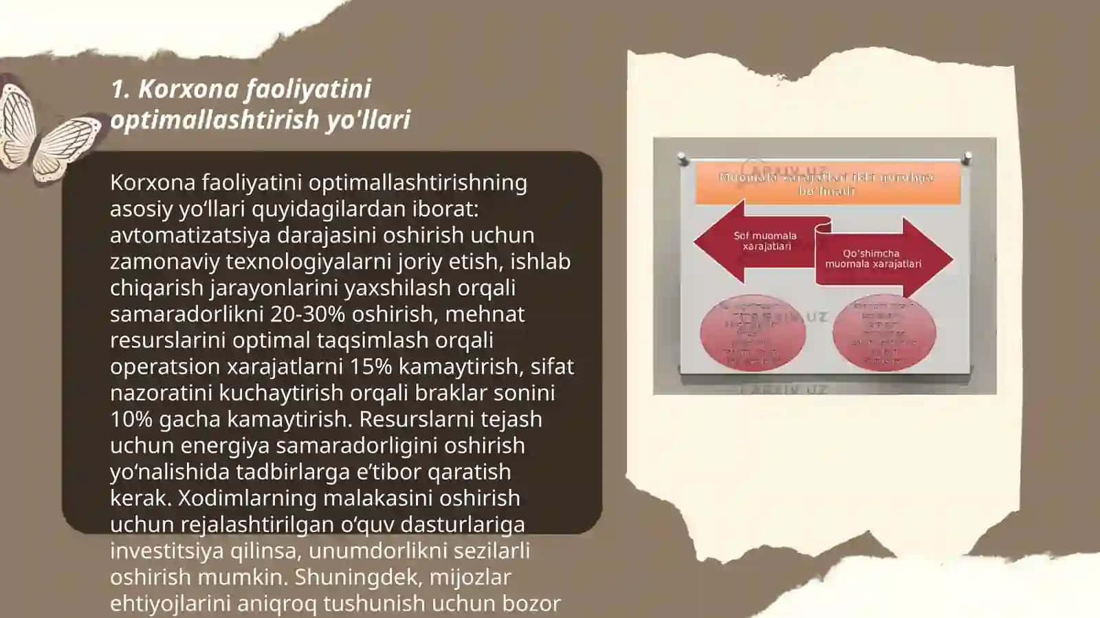 Korxona faoliyatini optimallashtirish yo'llari 3