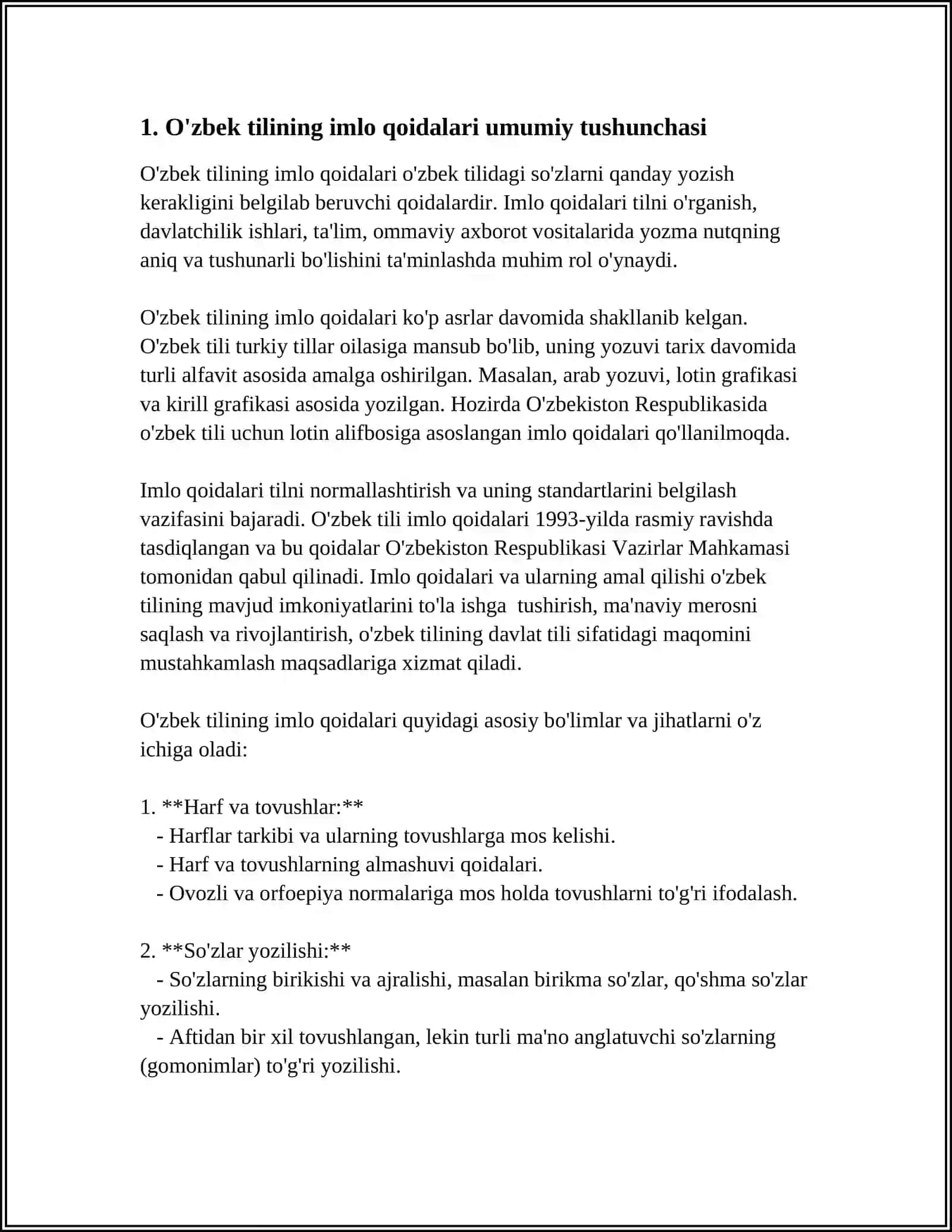 O'ZBEK TILINING IMLO QOIDALARI VA SOHA EGALARINING SAVODXONLIGI 3