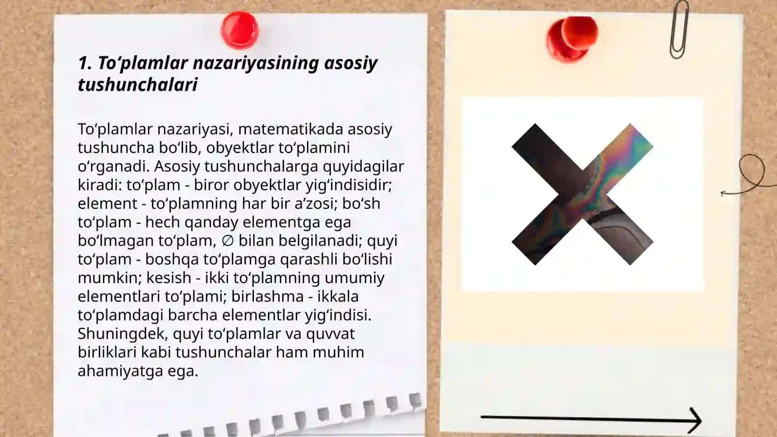 Toʻplam tushunchasi va ular ustida amallar 3