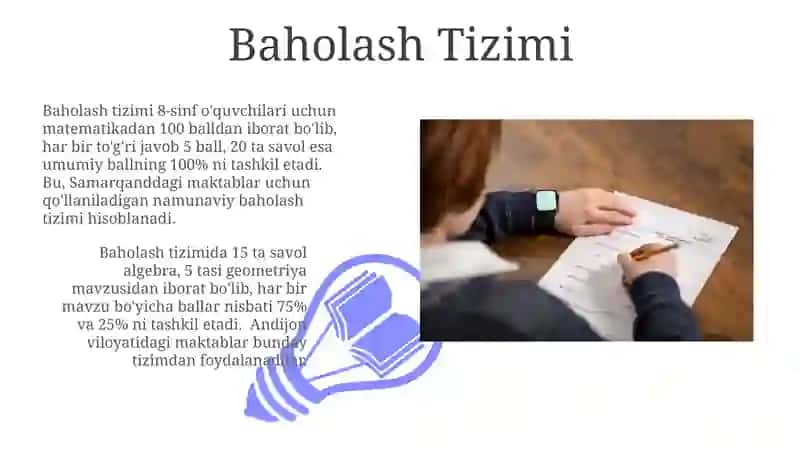 Matematika Viktorinasi: 8-sinf o'quvchilari uchun 3