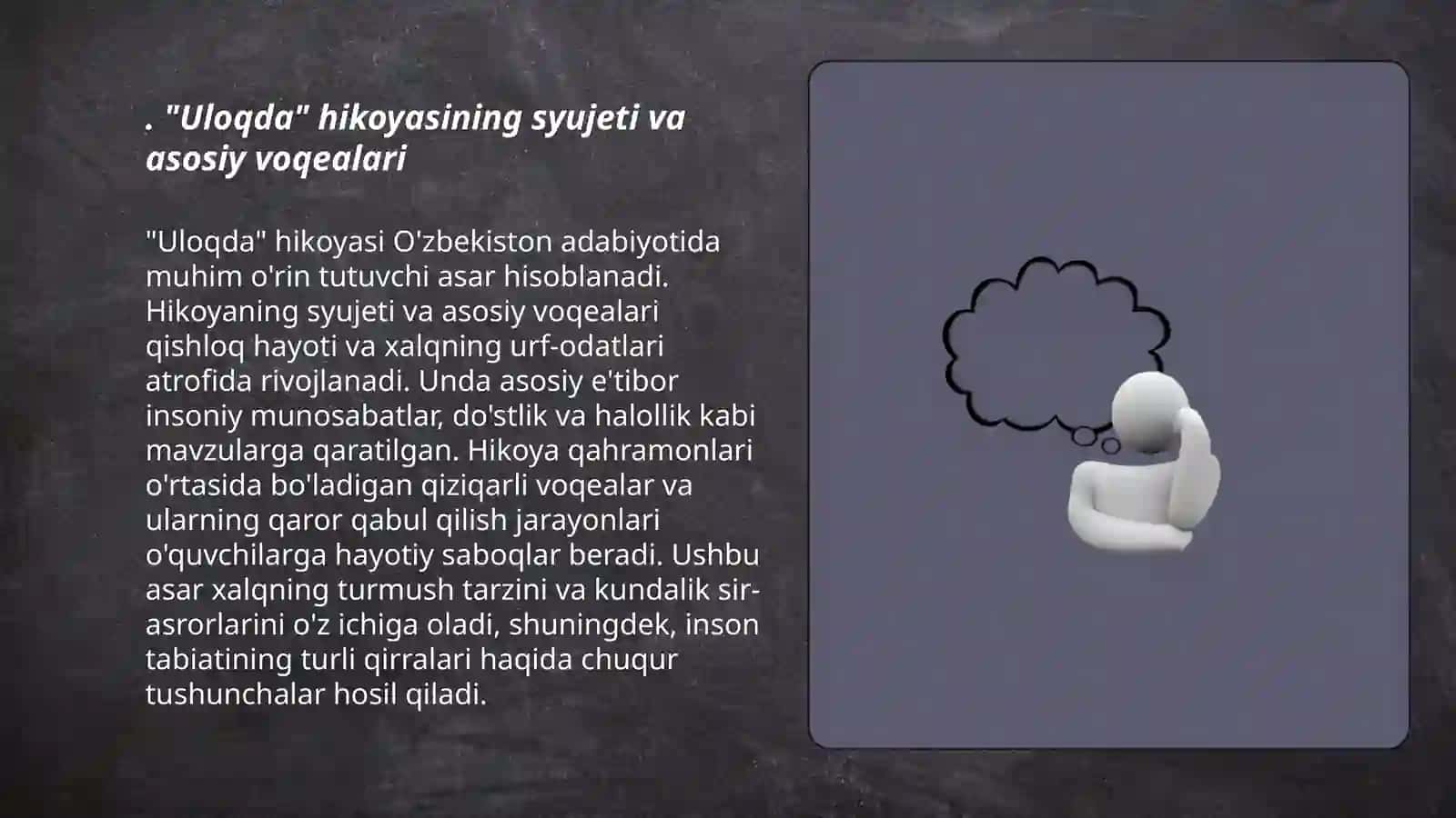 Uloqda va Jinlar bazmi, hikoyalari tahlili 3