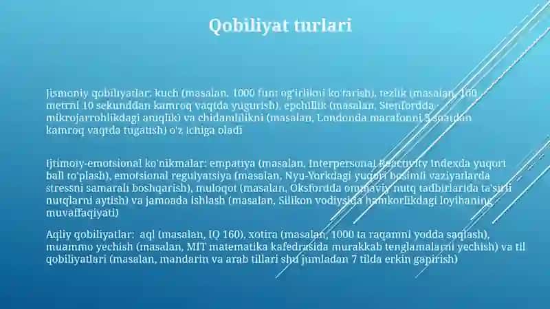 Jismoniy qobiliyatlar: kuch, tezlik, epchillik, chidamlilik 3